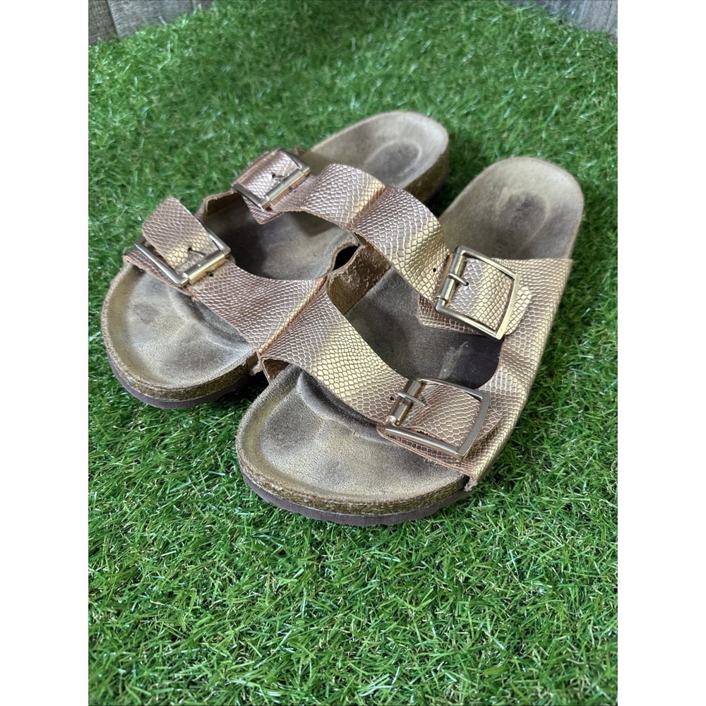 MADDEN GIRL METALLIC‎ ROSE SLIDES / SIZE 6